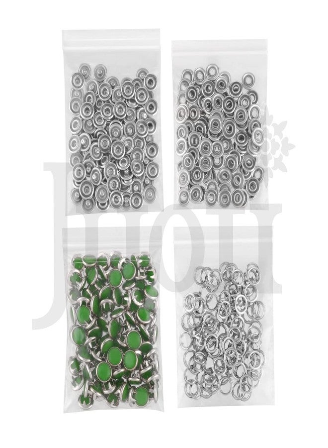 Jyoti Prong Snap Open-Ring Cap - MOP Color 2 (100 Sets of Size 16 Line/10.5mm of Brass in Nickel Finish in a Pouch) Closures & Connectors, No-Sew Button Fastener for Tailoring/Sewing, etc. - Pack of 1 - Image 2